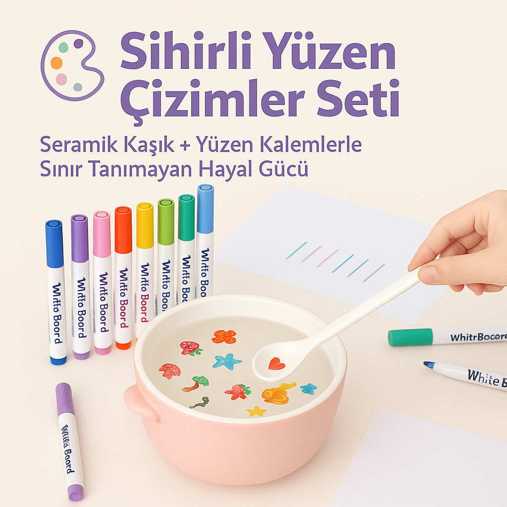 Minik Ressamlar için Sihirli Su Kalemi Seti